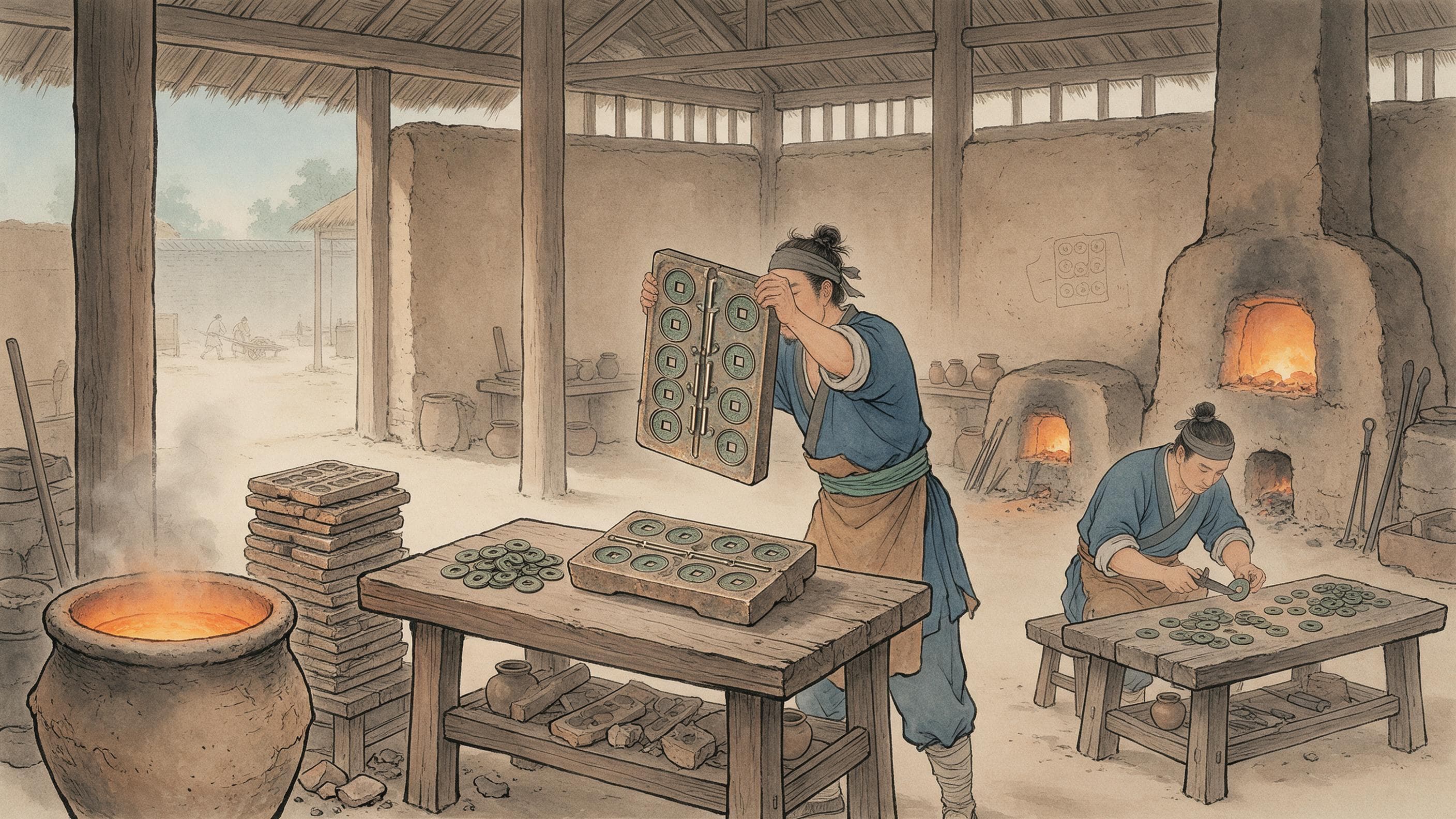 Halbes Liang: Das Gewicht, das auf der Münze steht — Artikelillustration