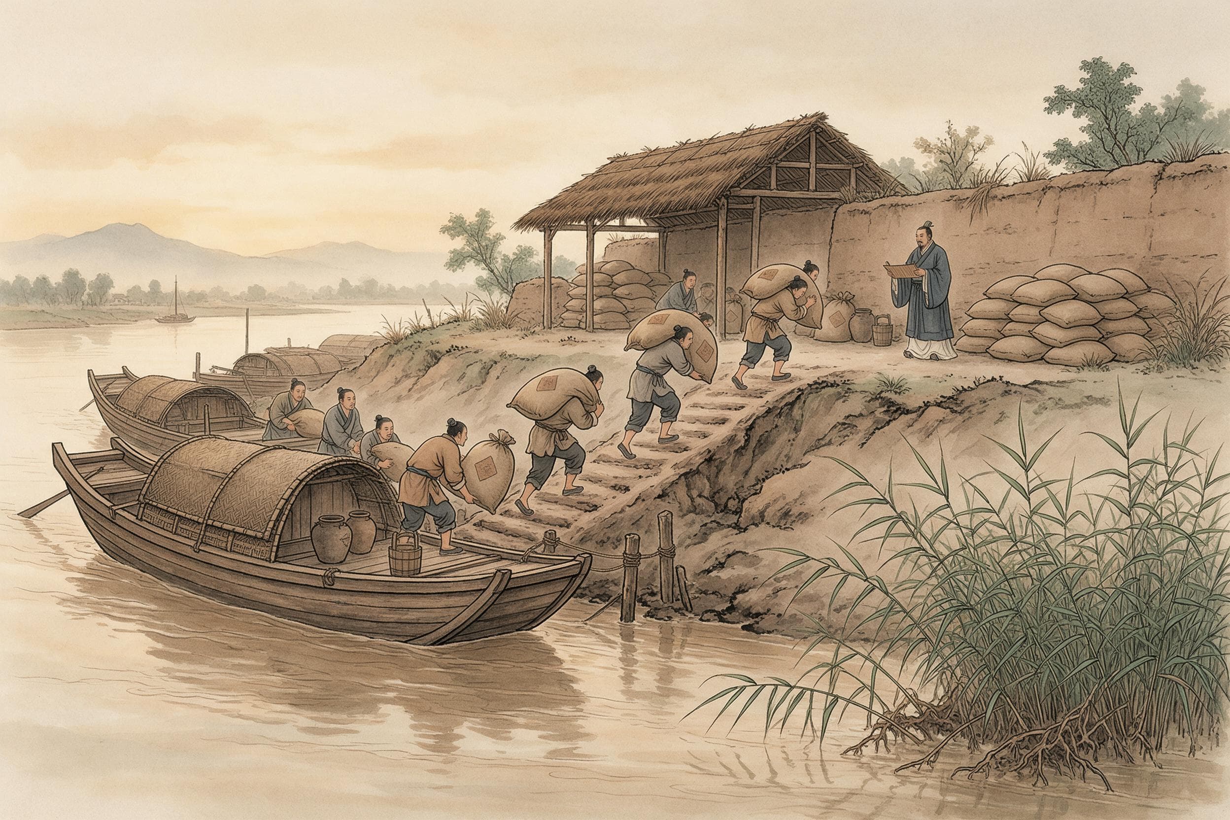 Ein Hungerjahr: ein Getreidetransport, eine Weigerung, zwei Reden — Artikelillustration
