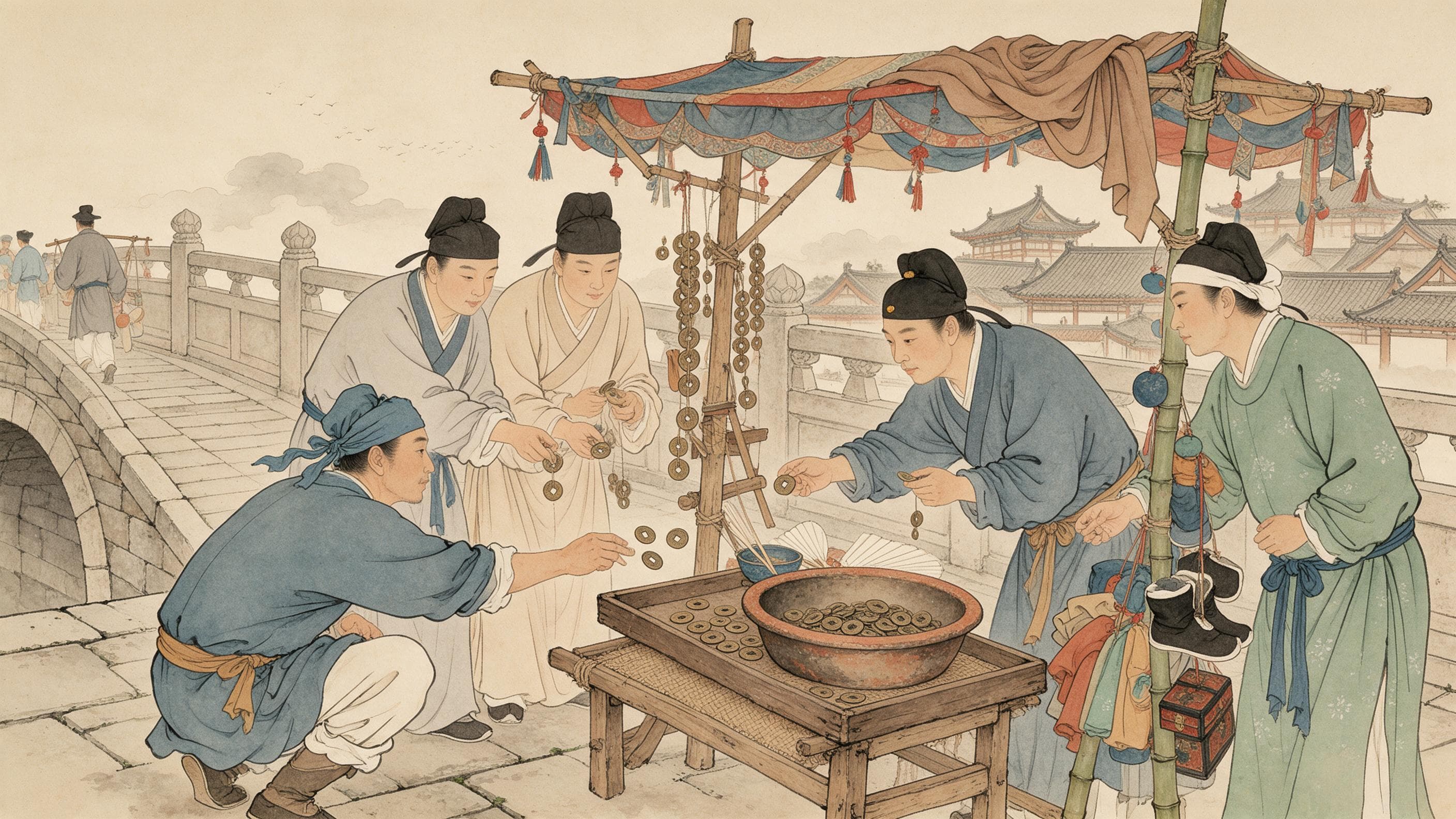The Basin of Coins: Gambling for Goods in Song Kaifeng — Article illustration