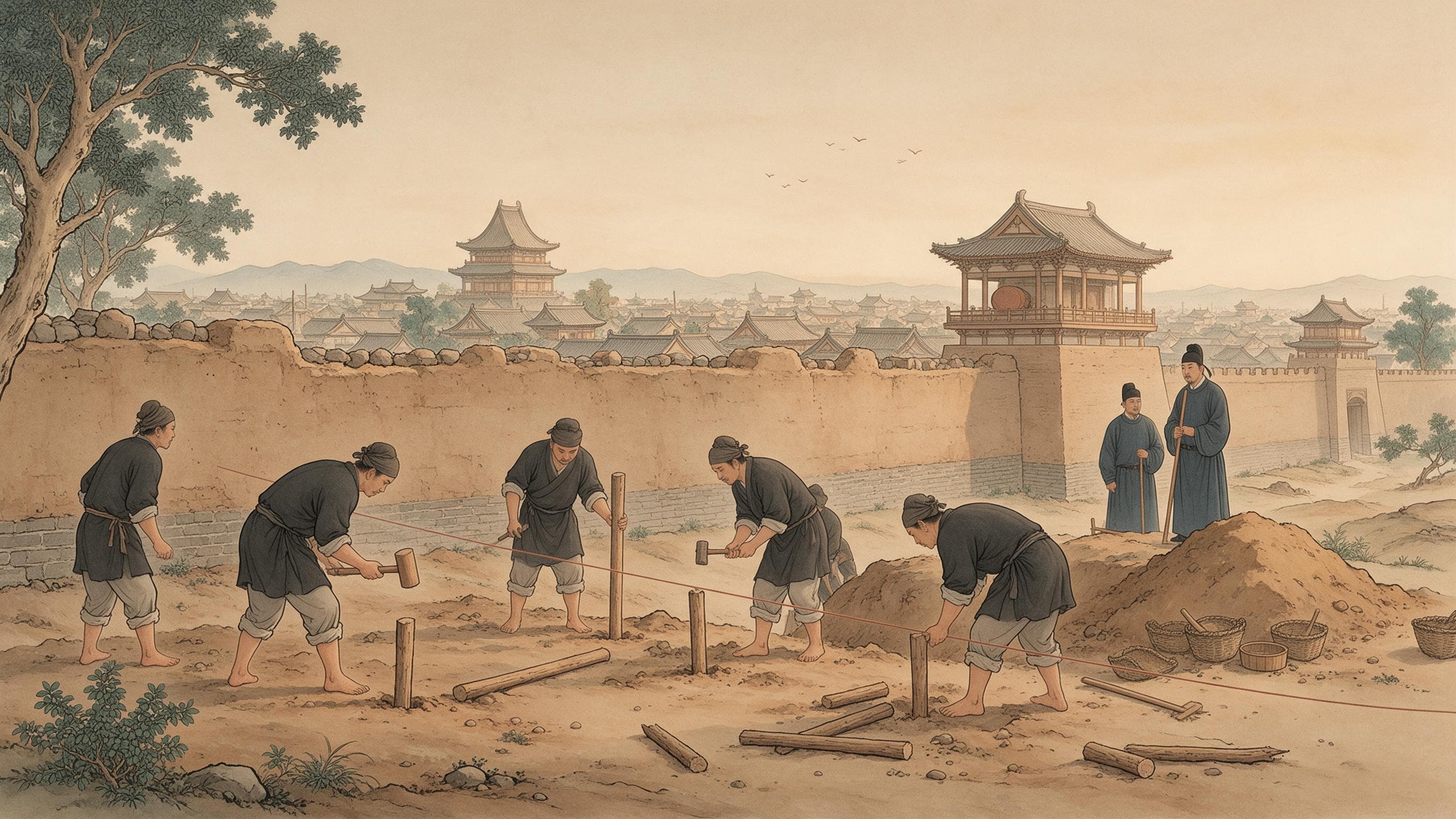 Zuerst die Markierungszeichen: Wie die Späteren Zhou Kaifeng erweiterten — Artikelillustration