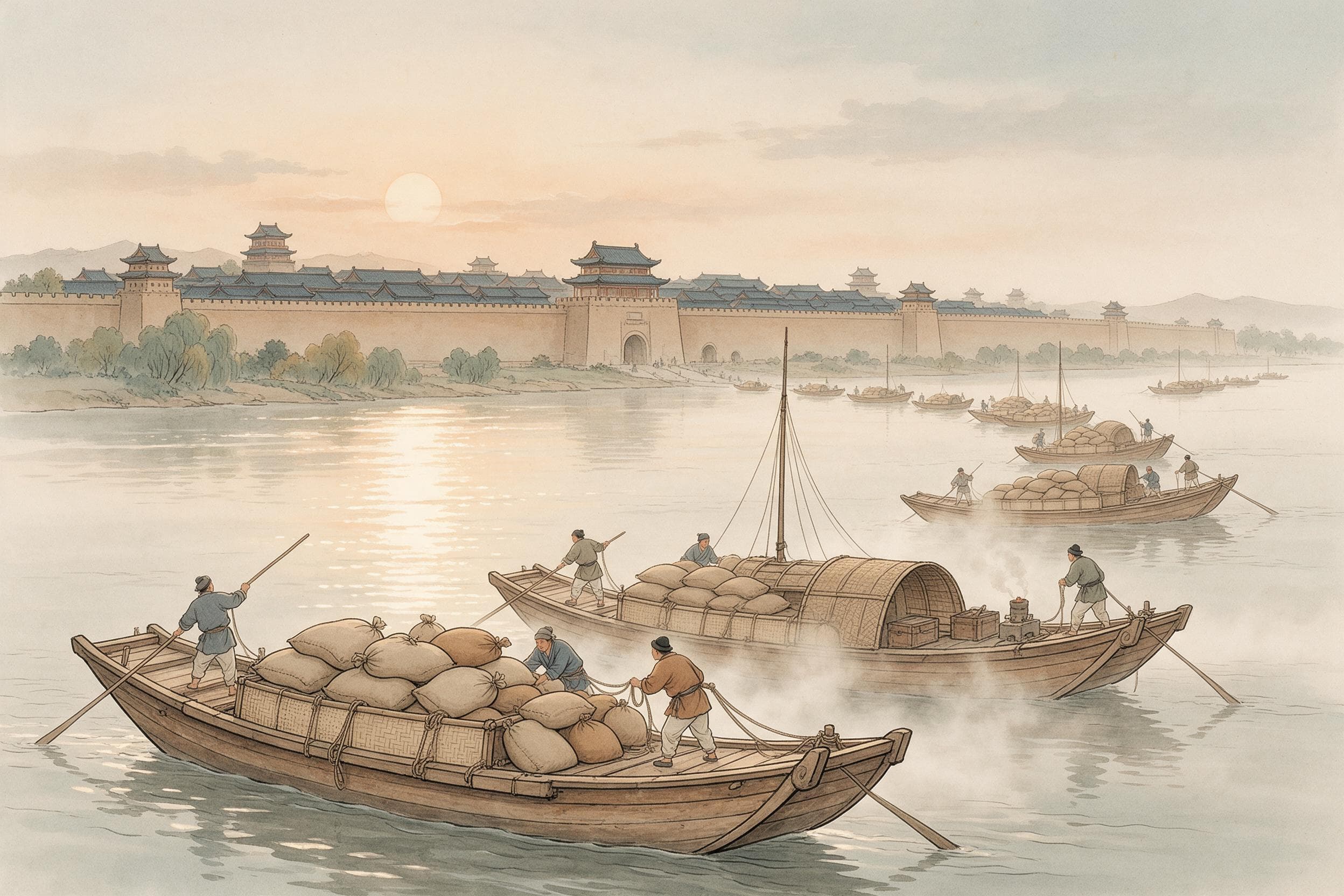 Le grain vers Chang'an : comment la capitale était nourrie — Illustration de l’article
