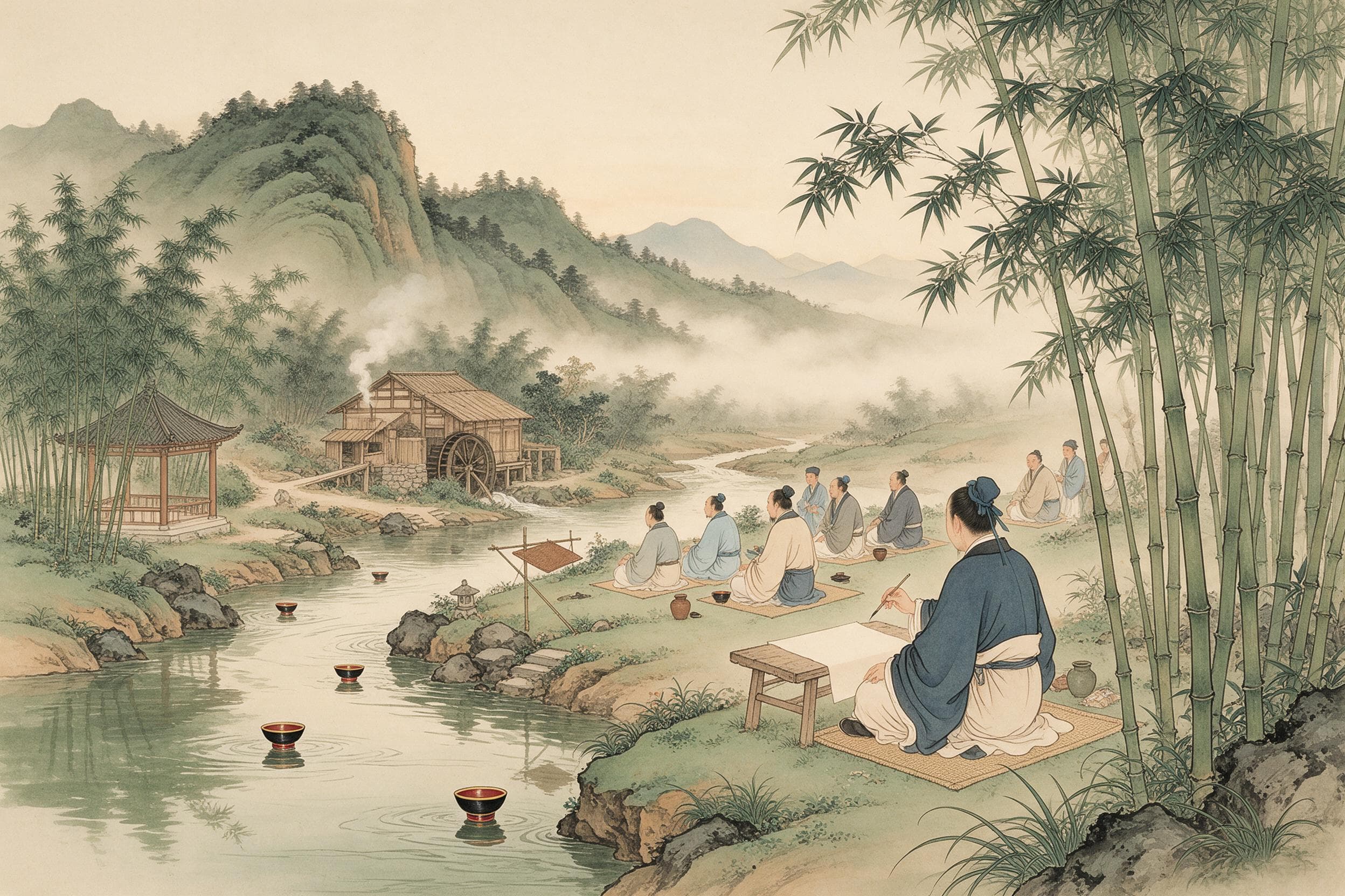 蘭亭修禊——一度の春游と一篇の序 — 記事の挿絵