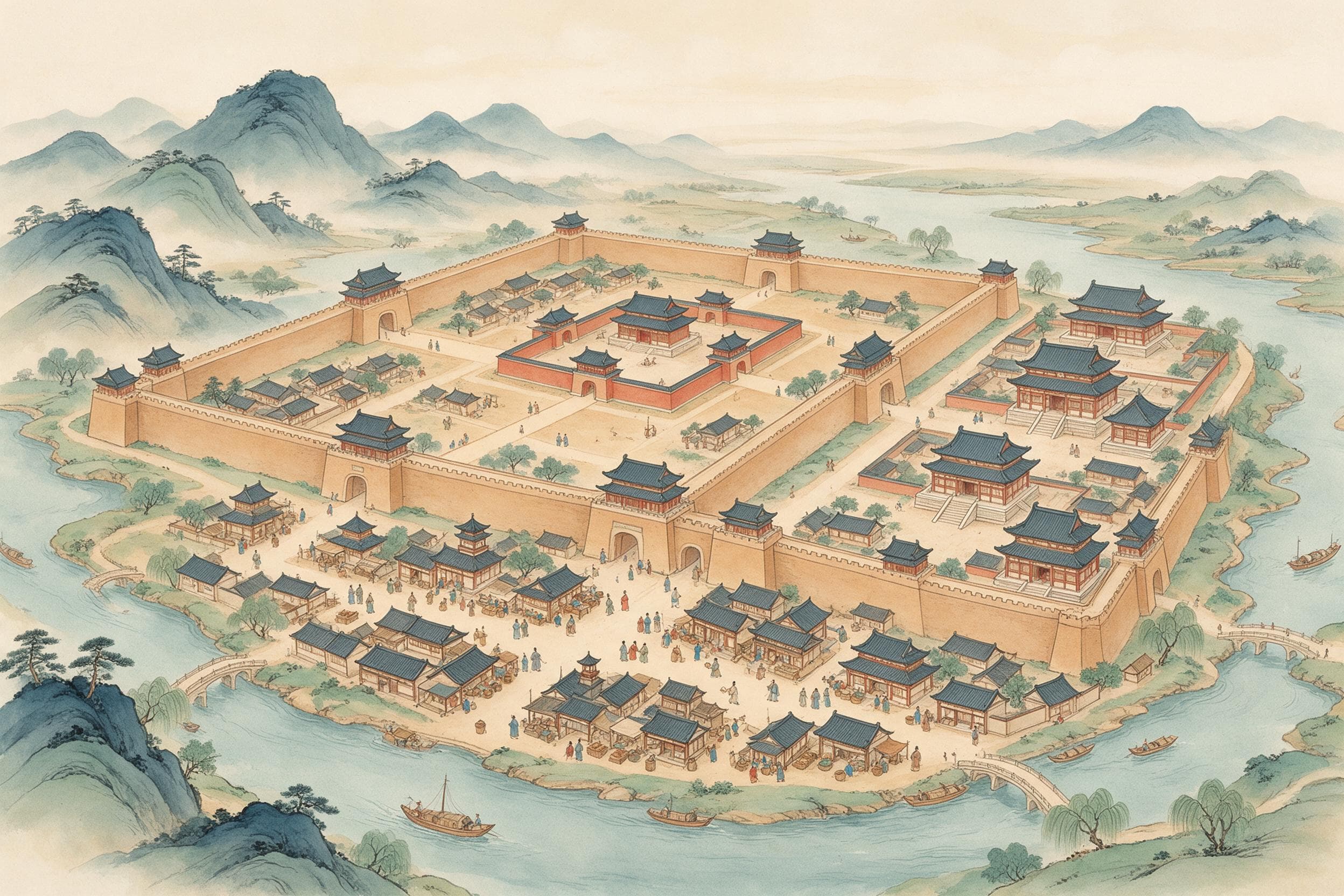Liao Shangjing: Warum eine Stadt in Form des Zeichens 日 nach Osten ausgerichtet war — Artikelillustration