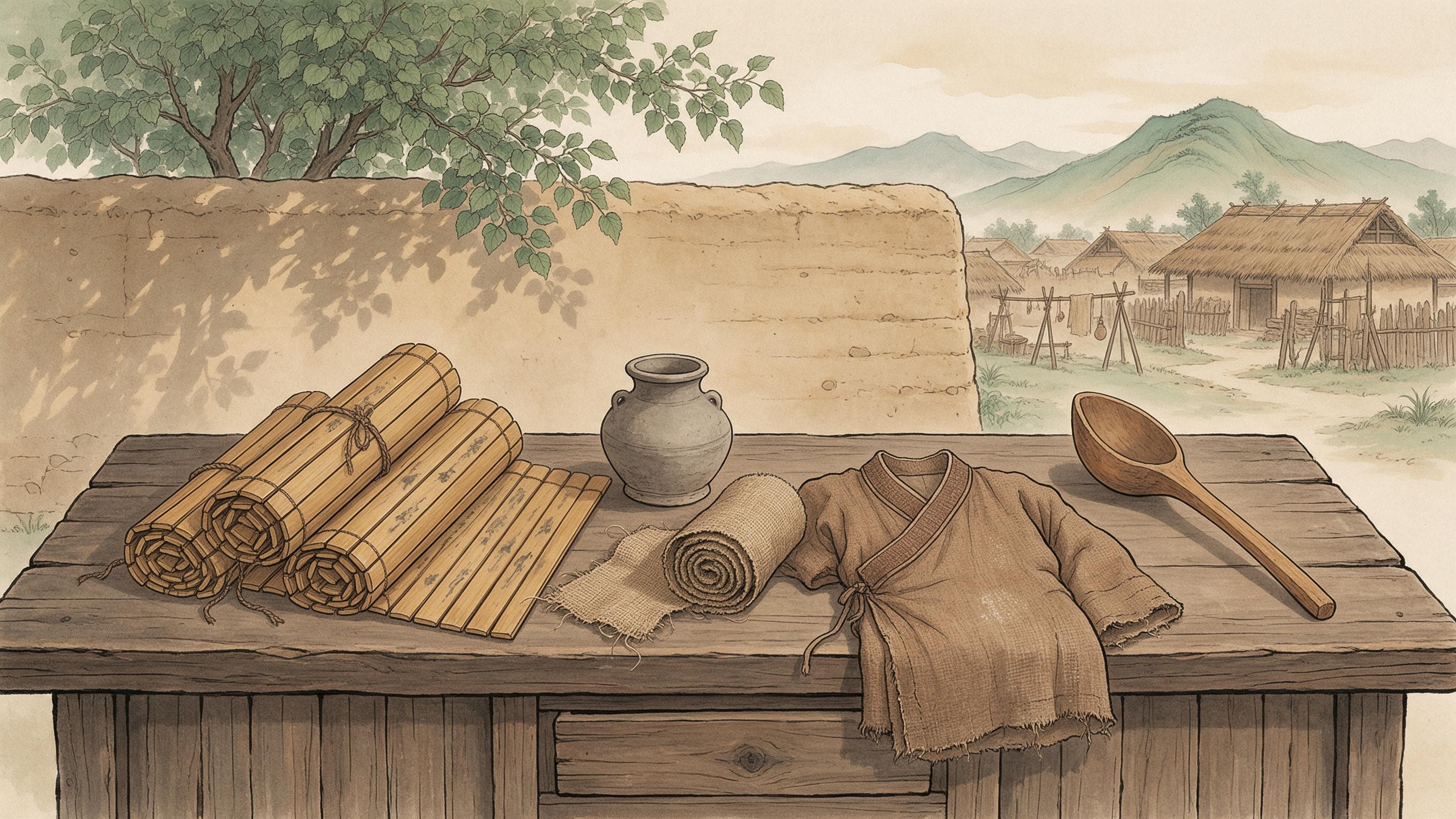 Haus, Rationen und Kleidung eines Qin-Mannes: Drei Dokumente aus Shuihudi — Artikelillustration