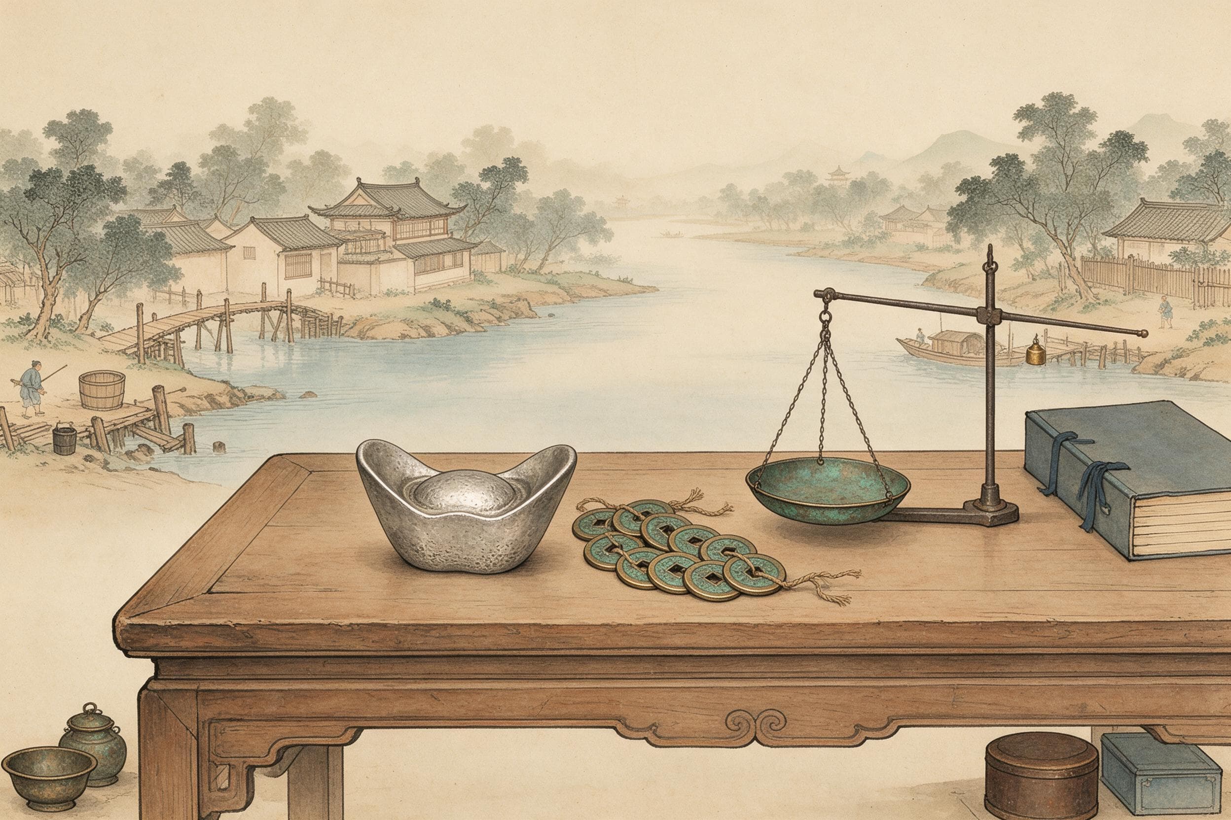 Wie viele Wen ein Liang Silber brachte: amtlicher Kurs und Marktpreis in der Qing-Zeit — Artikelillustration