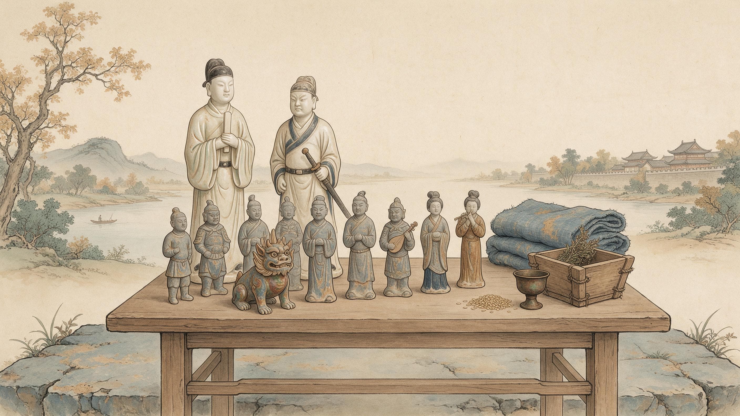 Drei Rechnungsbücher der frühen Sui: ein Generalgrab, ein Adelshaushalt und eine Steuerrechnung — Artikelillustration