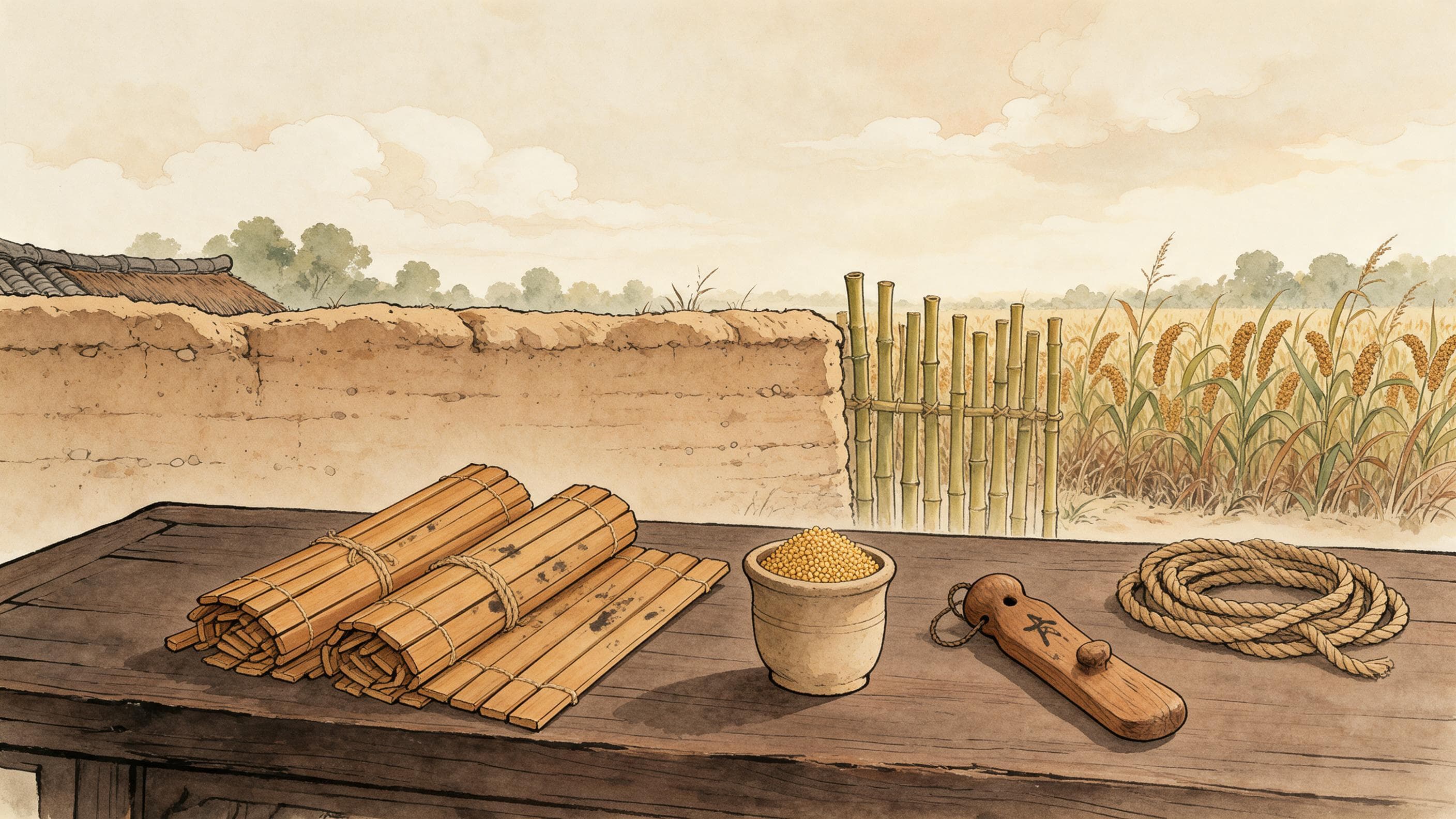 Un millón de hu y cuatro sheng por mu: los libros de cuentas de las granjas de Cao Cao — Ilustración del artículo
